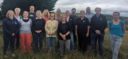 Gwent Wildlife Trust Board and Senior team with Wildlife Trust colleagues