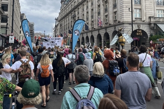 A march going past the Ritz