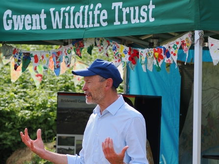 Water vole champion John Griffiths SM speaking at the Bridewell opening