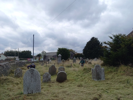 Grass cutting at St Illtyds Church